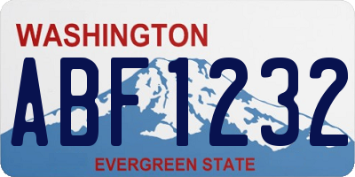 WA license plate ABF1232