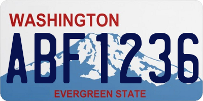 WA license plate ABF1236