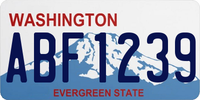 WA license plate ABF1239