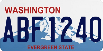 WA license plate ABF1240