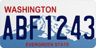 WA license plate ABF1243