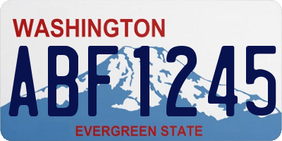 WA license plate ABF1245
