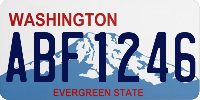 WA license plate ABF1246