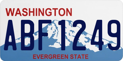 WA license plate ABF1249
