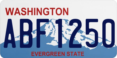 WA license plate ABF1250
