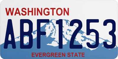 WA license plate ABF1253