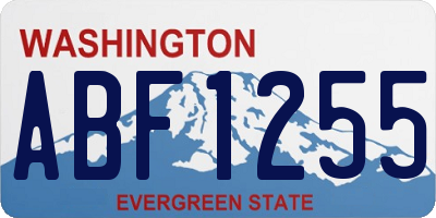 WA license plate ABF1255