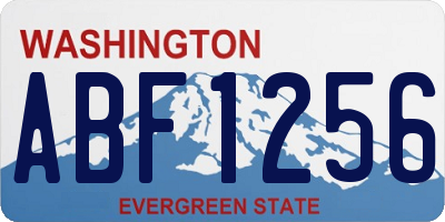 WA license plate ABF1256