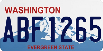 WA license plate ABF1265
