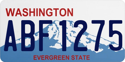 WA license plate ABF1275