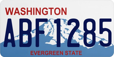 WA license plate ABF1285