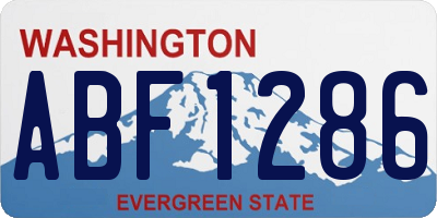 WA license plate ABF1286
