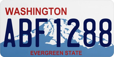 WA license plate ABF1288