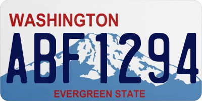 WA license plate ABF1294
