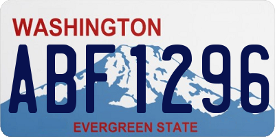 WA license plate ABF1296
