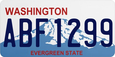 WA license plate ABF1299