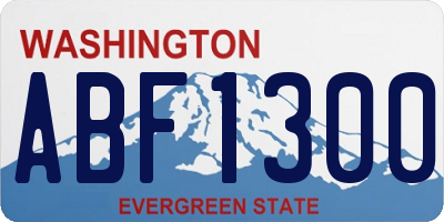 WA license plate ABF1300