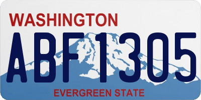 WA license plate ABF1305