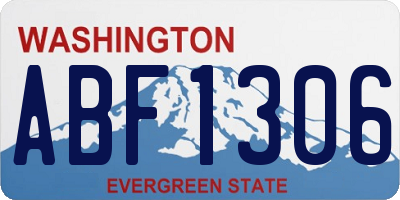 WA license plate ABF1306