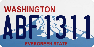 WA license plate ABF1311