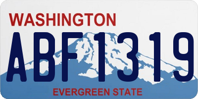 WA license plate ABF1319
