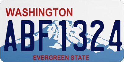 WA license plate ABF1324
