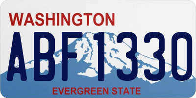 WA license plate ABF1330