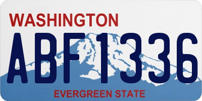 WA license plate ABF1336