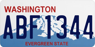 WA license plate ABF1344