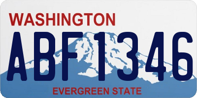 WA license plate ABF1346