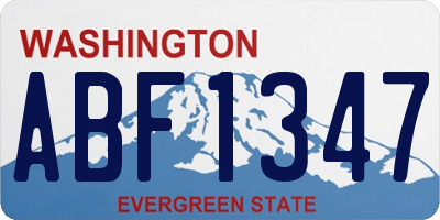 WA license plate ABF1347
