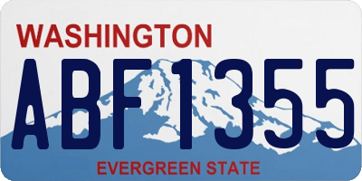 WA license plate ABF1355