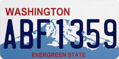 WA license plate ABF1359