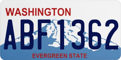 WA license plate ABF1362