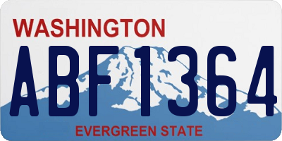 WA license plate ABF1364