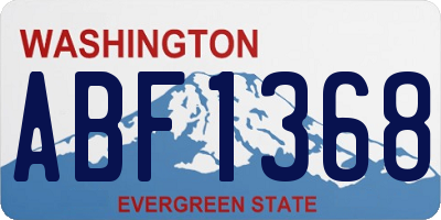 WA license plate ABF1368