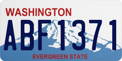 WA license plate ABF1371
