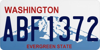 WA license plate ABF1372