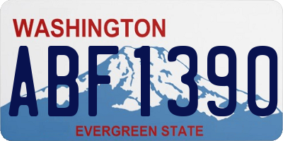 WA license plate ABF1390