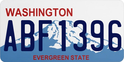 WA license plate ABF1396