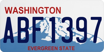 WA license plate ABF1397