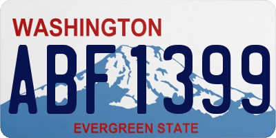 WA license plate ABF1399