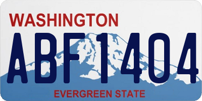 WA license plate ABF1404