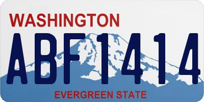 WA license plate ABF1414