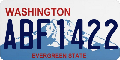 WA license plate ABF1422