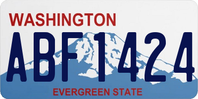 WA license plate ABF1424