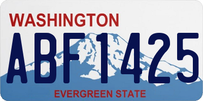 WA license plate ABF1425
