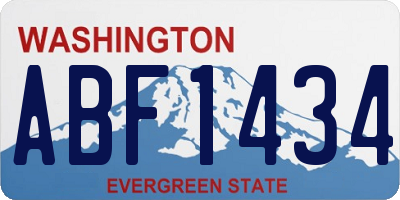WA license plate ABF1434