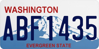 WA license plate ABF1435