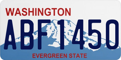 WA license plate ABF1450